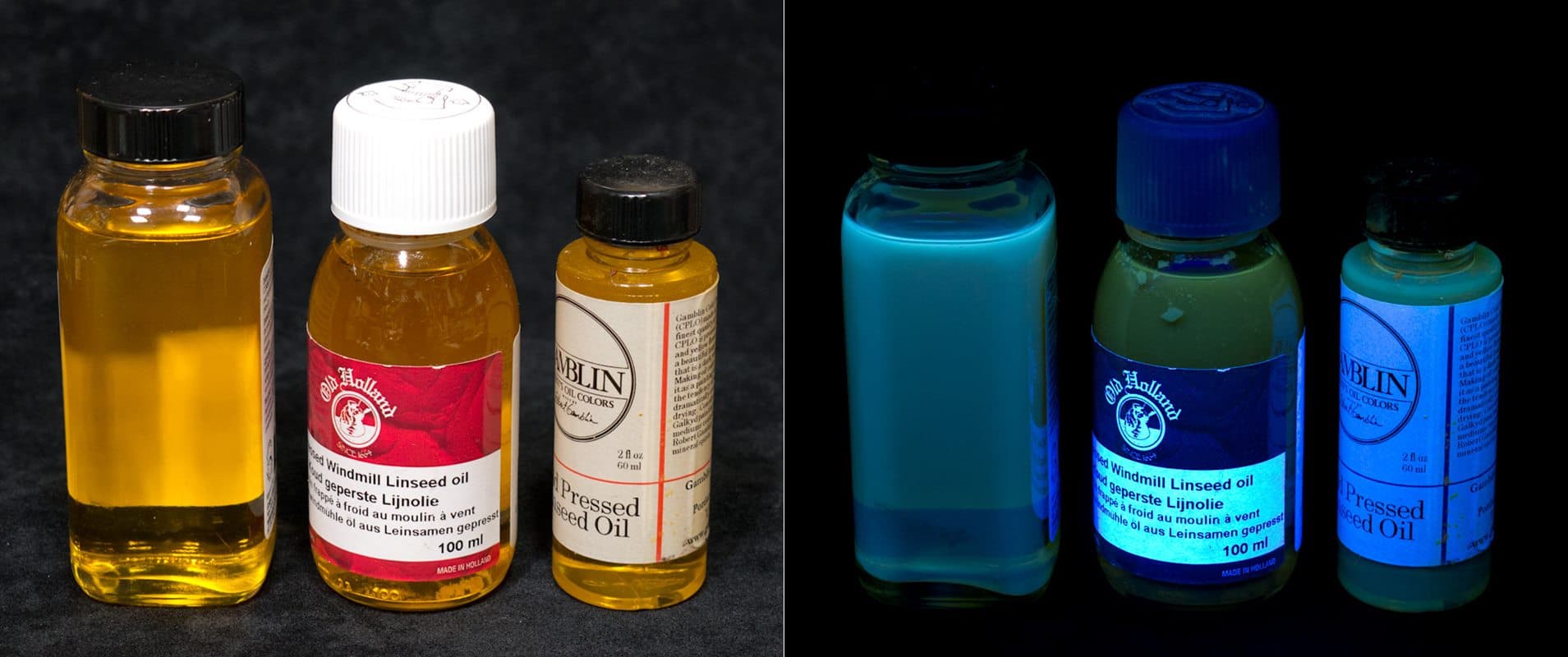 樹脂・油・顔料の蛍光反応 - とりロジー