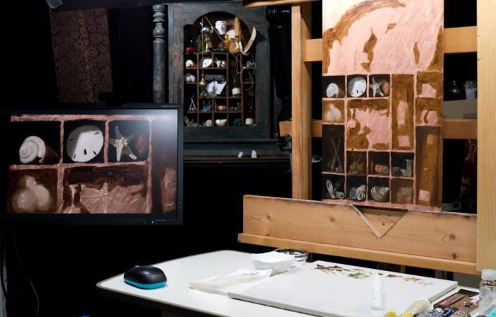 祭壇額制作風景