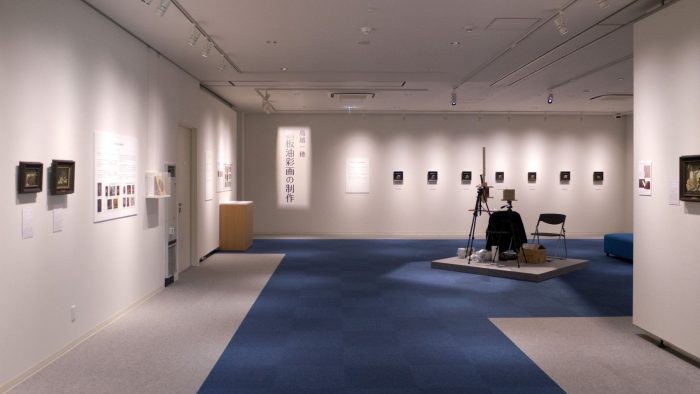 銅板油彩画の制作　館内01
